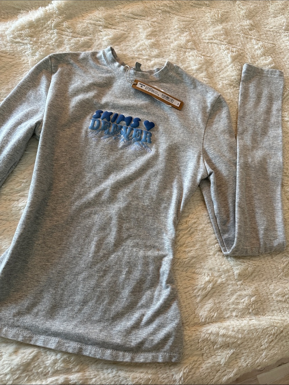 SKIMS Cotton Jersey Long Sleeve Love Denver NWT